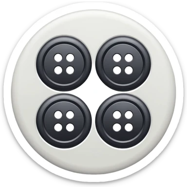 four-hole tailor's button sticker