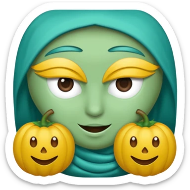 mavi yeşil ve turkuaz renk karışımlı bir turnuva kupası sticker