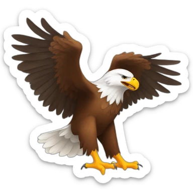 barefoot eagle sticker