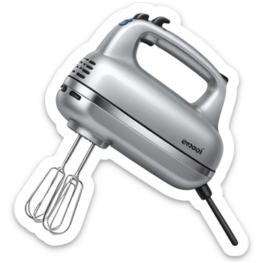 classic hand mixer electric egg beater with two metal beaters sticker