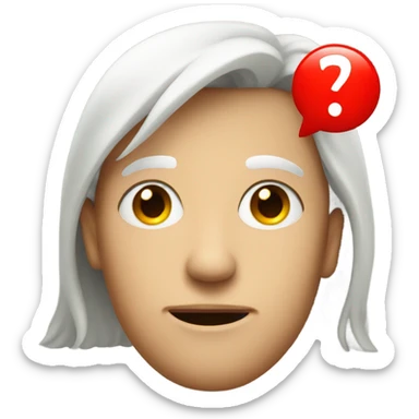 face with red exclamation mark next to it sticker