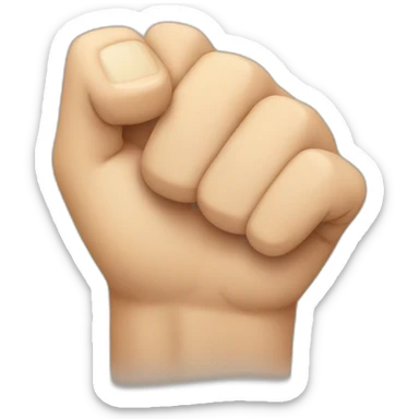 Fist where thumb is tightly tucked into palm sticker
