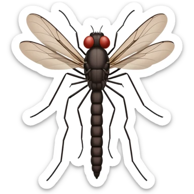 mosquito negro fumando un cigarro sticker