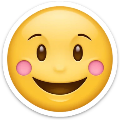 Create a hand drawn style Smile reaction emoji for a new social media app sticker