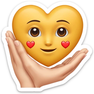 Une main qui forme un demi cœur sticker