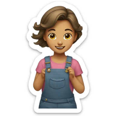 niña con cara  alegre sticker