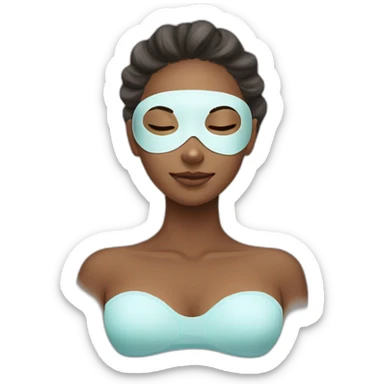 girl with spa mask relaxing sticker