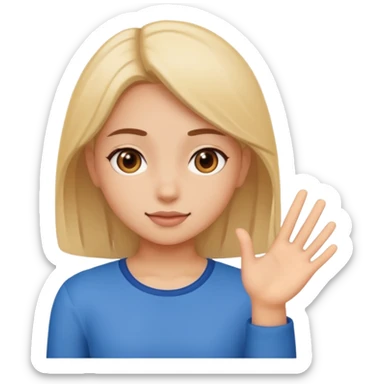 Girl doing 6 7 emote sticker