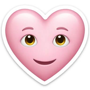 light pink heart sticker