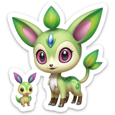Meloetta-Celebi-Skiddo-Pokémon-Fakémon-creature sticker
