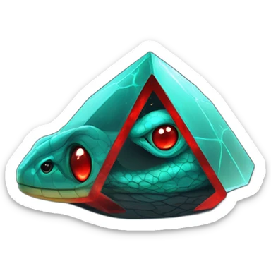 Aquamarine Reptilian with red lasers from the eyes in black suite with black universe and stars on the background sticker