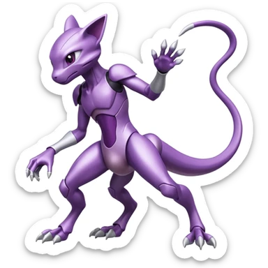 Miraidon-Genesect-Mewtwo-Fakémon-hybrid-creature (full body)  sticker