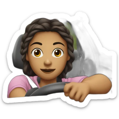 Fille avec un mec dans une voiture sticker