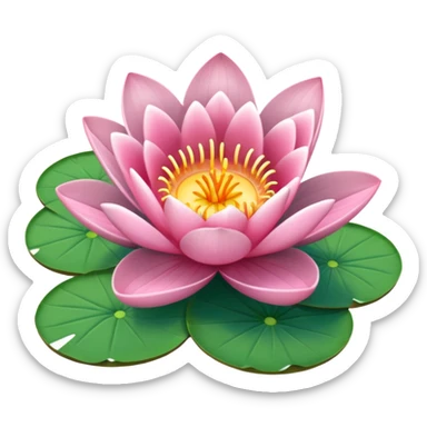 pink lilypad sticker