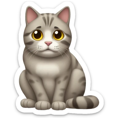 cat triste sticker