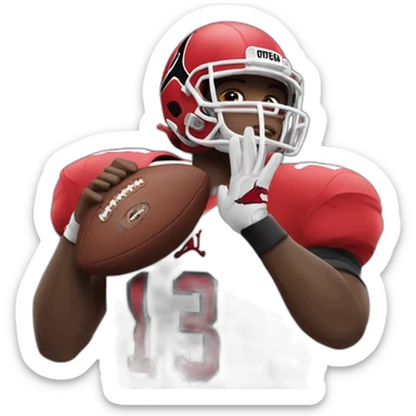 A jordan pepole love football sticker