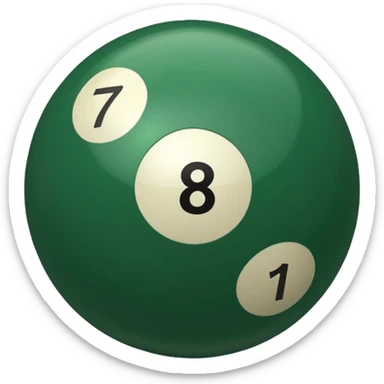 green billiard ball 7 number sticker