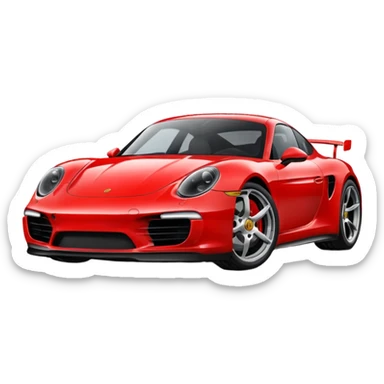 Porche rouge sticker