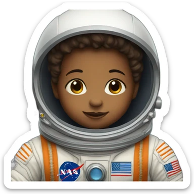 an infant astronaut sticker