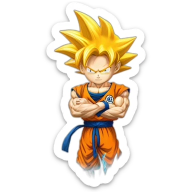Goku avec l énergie sticker