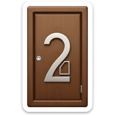 modern house door number wood sticker