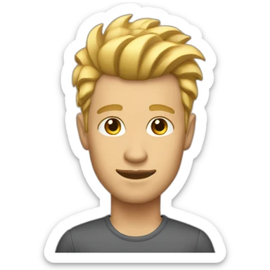 white male with pompadour sticker