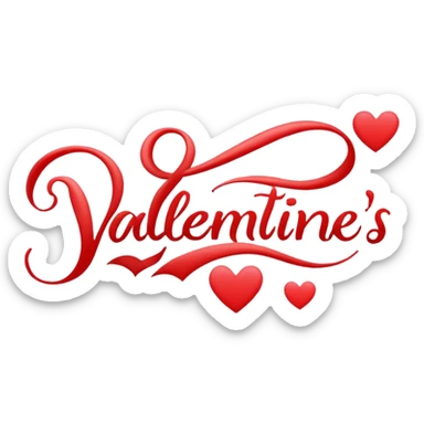 Happy Valentine’s Day in cursive sticker