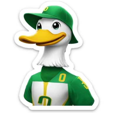 University of Oregon Duck mascot sticker