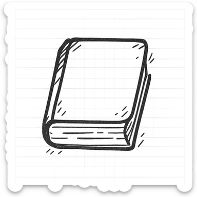 hand drawn outlined icon of a book, no fill sticker
