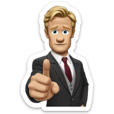 barney stinson pointing finger toward camera sticker