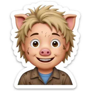 Pig-Pen from the comic strip Peanuts sticker