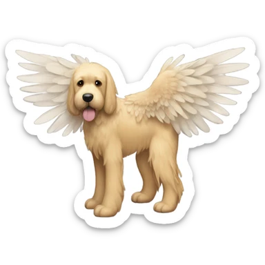 Wheaten with wings sticker