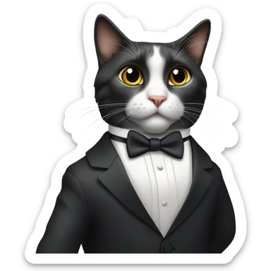 Cat James Bond sticker