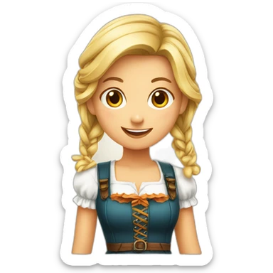 Octoberfest girl sticker