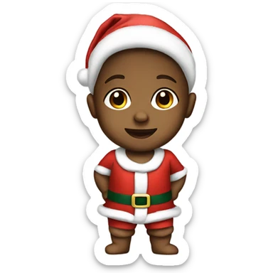 A baby boy wearing santa dress sticker