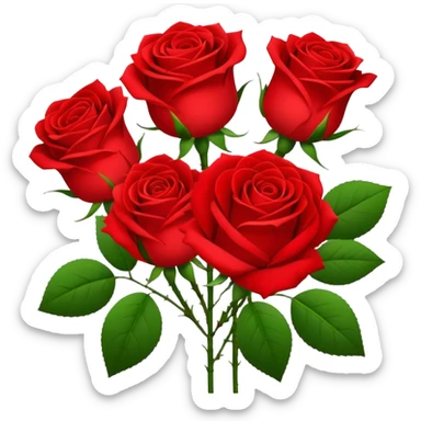 A bunch of red roses. And the name Linnea on them sticker
