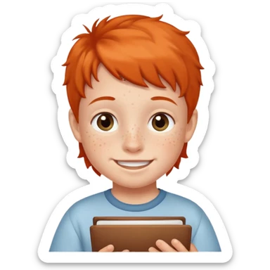 A Lil kid holding 6 7 sticker