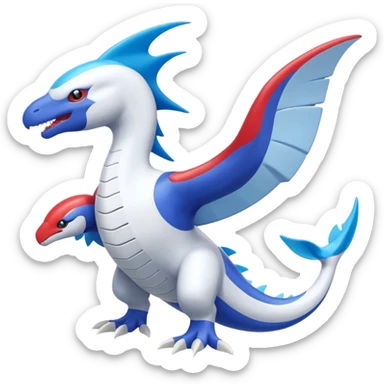 Reshiram-Amaura-Salamence-Helioptile-Latios-Kyogre-fusion sticker