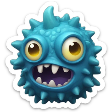3d Monster sticker