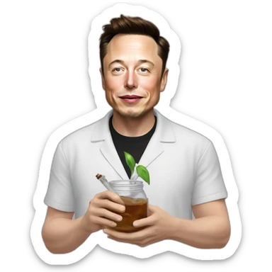 elon musk doing drugs, for educational purposes only, inclusiveness and positive, LGTBQ+ sticker
