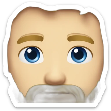 blond-guy-with-taper-fade,-messy-guy-front-and-top-of-hair-and-dark-blonde-beard-and-blue-eyes-and-big-nose sticker