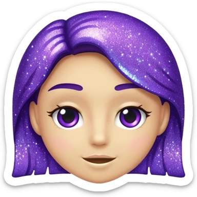 Glitter Roxo e Ciano Seta para direita sticker