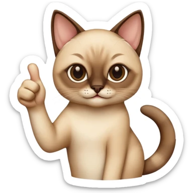 siamese cat thumbs up sticker