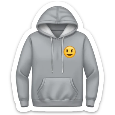 comfy grey hoodie without person sticker