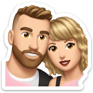 Taylor swift and Travis Kelce  sticker