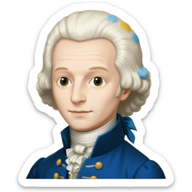 Maximilian Robespierre as depicted in the anonymous painting of the Musée Carnavalet sticker