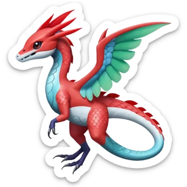 Meloetta-Inteleon-Salamence-Salandit-Latias-Fakémon-creature-hybrid sticker