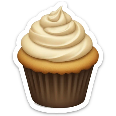 beige cupcake sticker