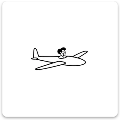 Make the glider white, remove any propeller, keep the hand drawn doodle style, keep background as is. sticker
