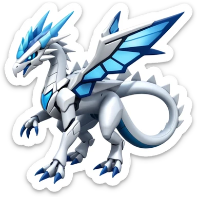Futuristic Kyurem-reshiram-dialga-hybrid, full body sticker